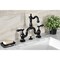 Kingston Brass Bridge Bathroom Faucet with Brass PopUp, Matte Black KS7970BAL - alternate 3